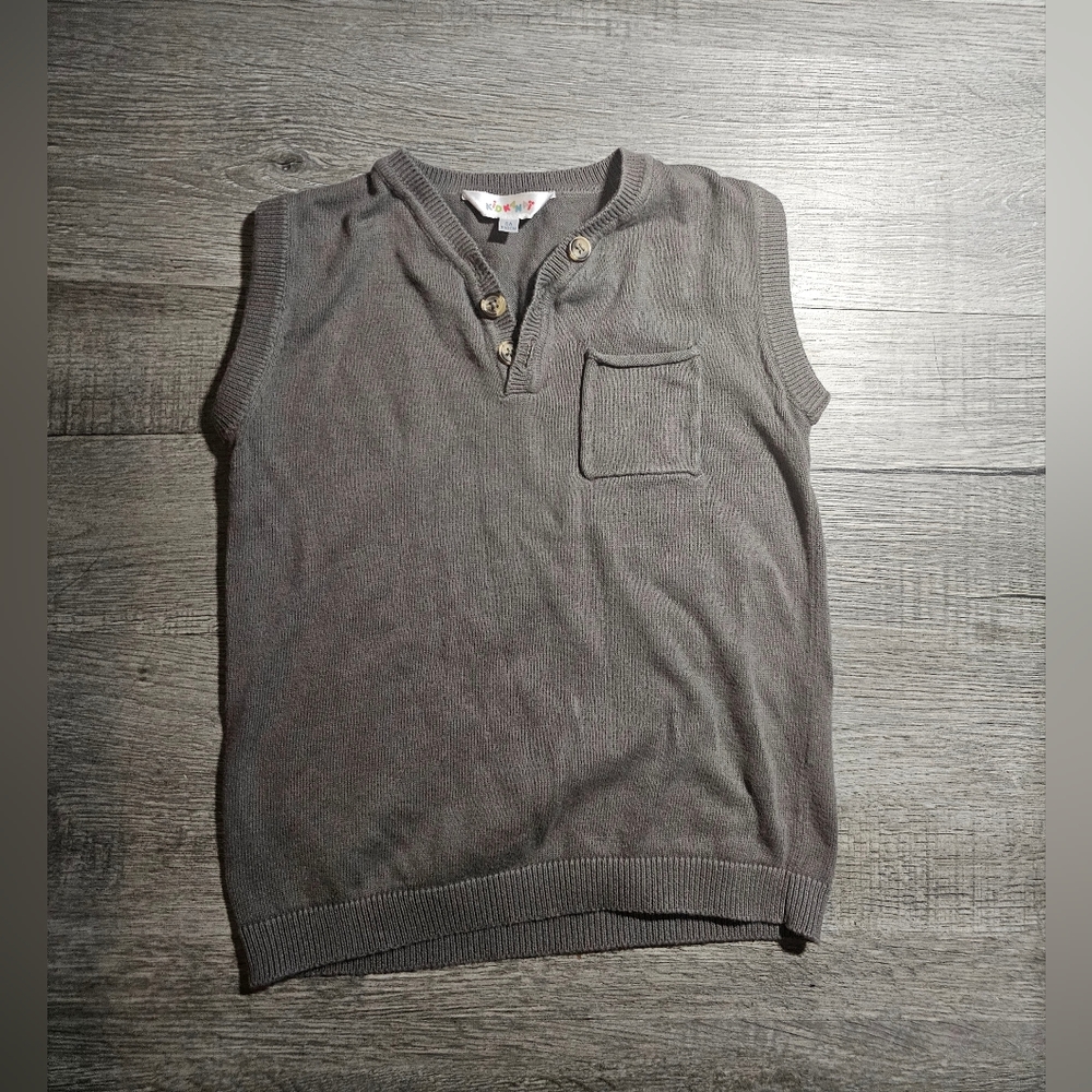 Toddler boys gray sweater vest size 5 preppy